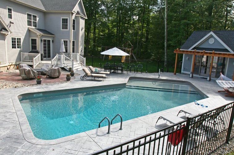 Custom inground pool installed by Majestic Pools