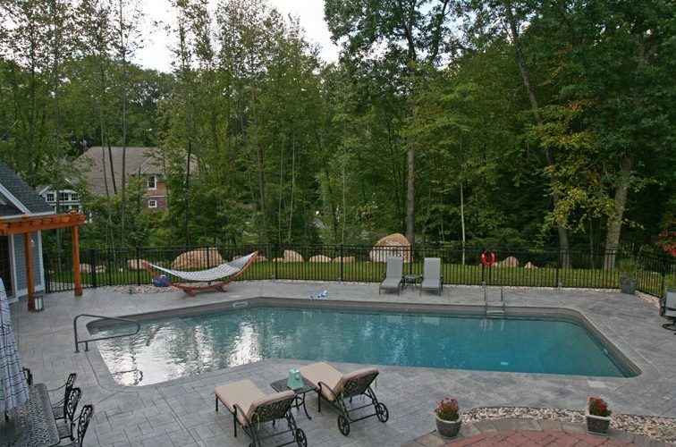 Custom inground pool installed by Majestic Pools