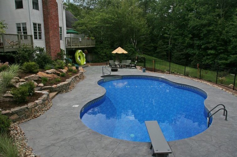 Custom inground pool installed by Majestic Pools