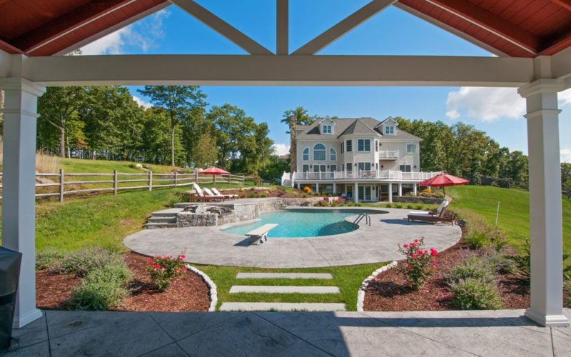 Custom pool installed by Majestic Pools