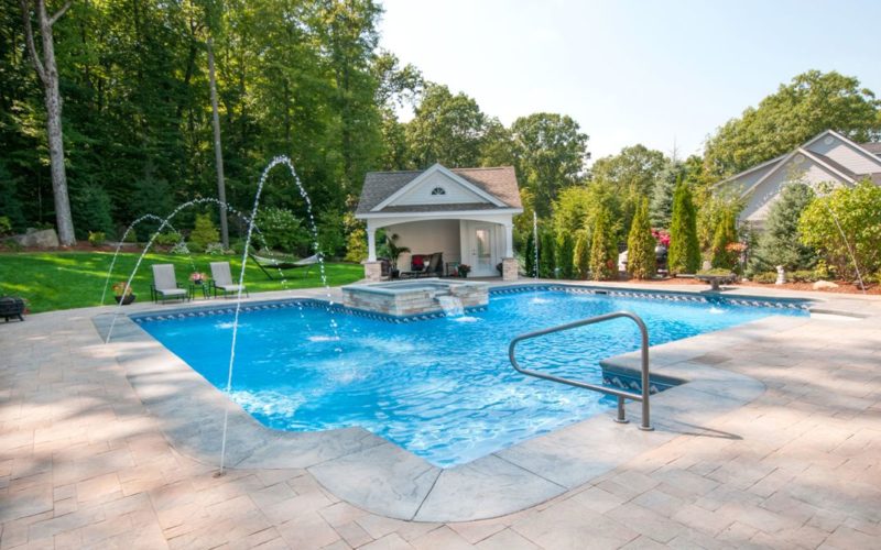Custom inground pool installed by Majestic Pools