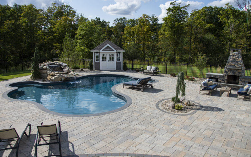 Ccustom inground pool installed by Majestic Pools